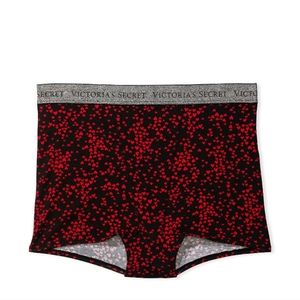 VICTORIA'S SECRET Logo Cotton High-Waist Boyshort Panty size M